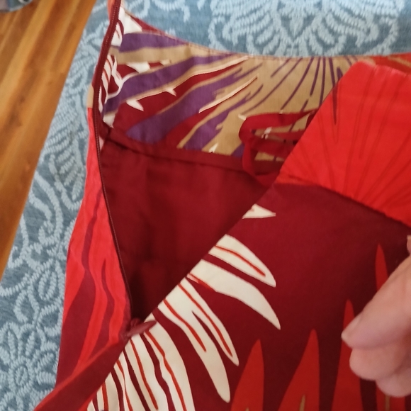 3GAP Women's Vintage Red Tropical Print Skirt  Size 8 - Picture 5 of 10